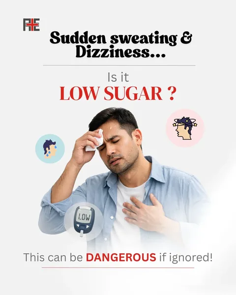 Sudden sweating and dizziness — could it be low blood sugar?