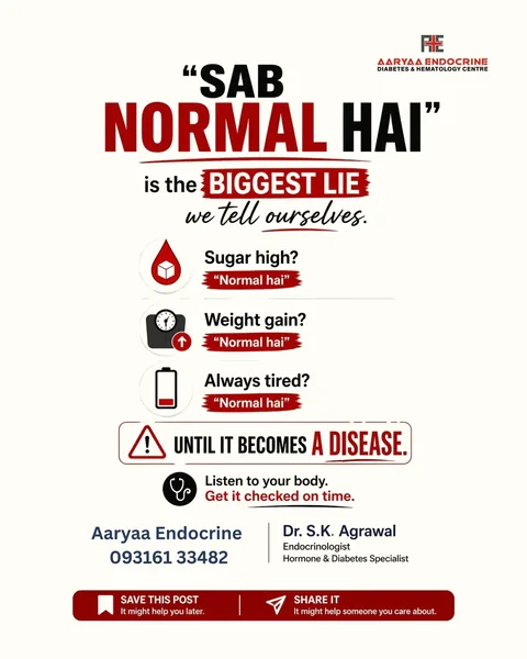 "Sab normal hai" is the biggest lie — get high sugar, weight gain and fatigue checked on time